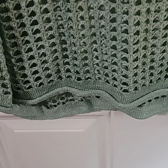 Light Sage Crochet Cover-Up - Picture 5 of 9